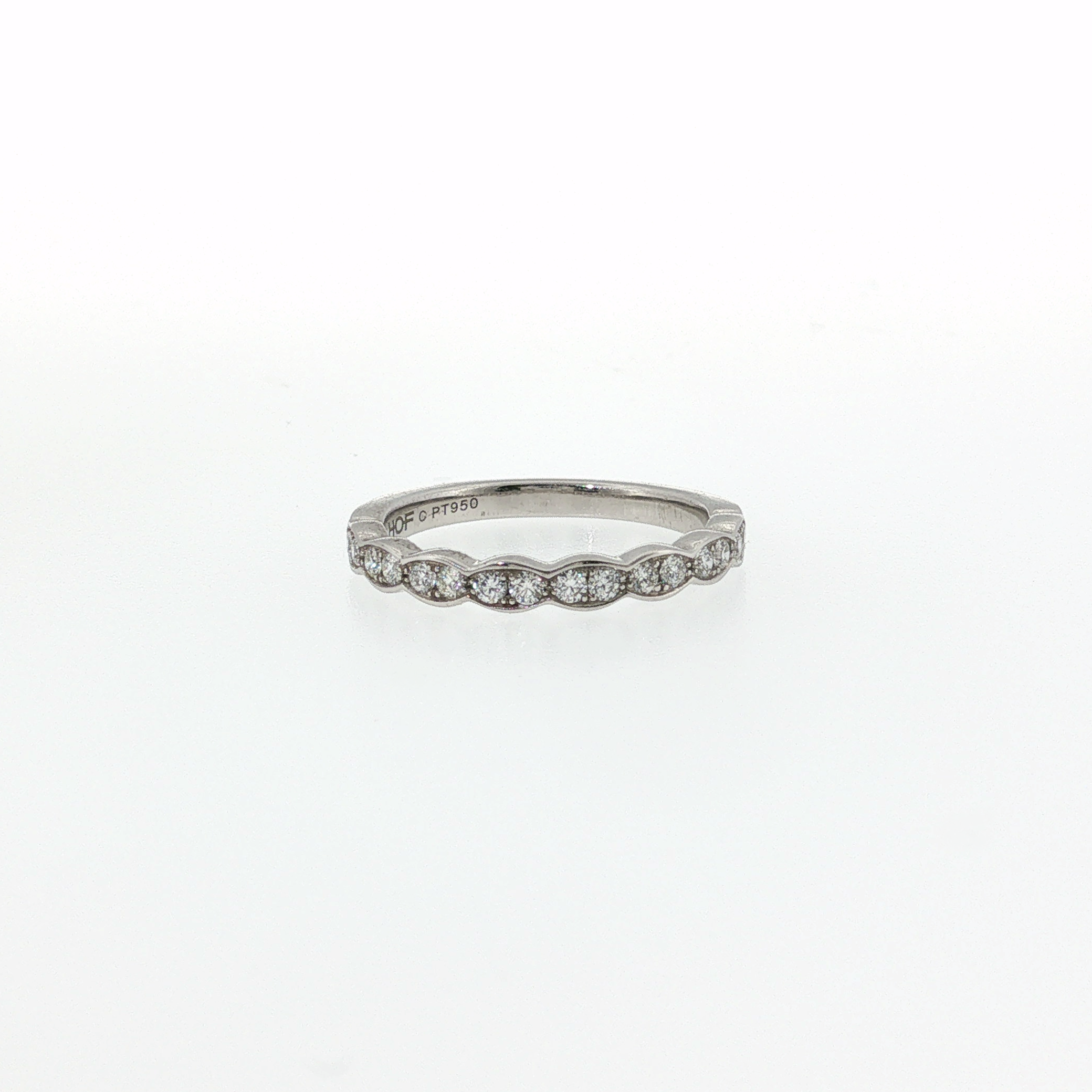 Springer's Wedding Bands Estate Platinum Hearts On Fire Lorelei Floral Diamond Band