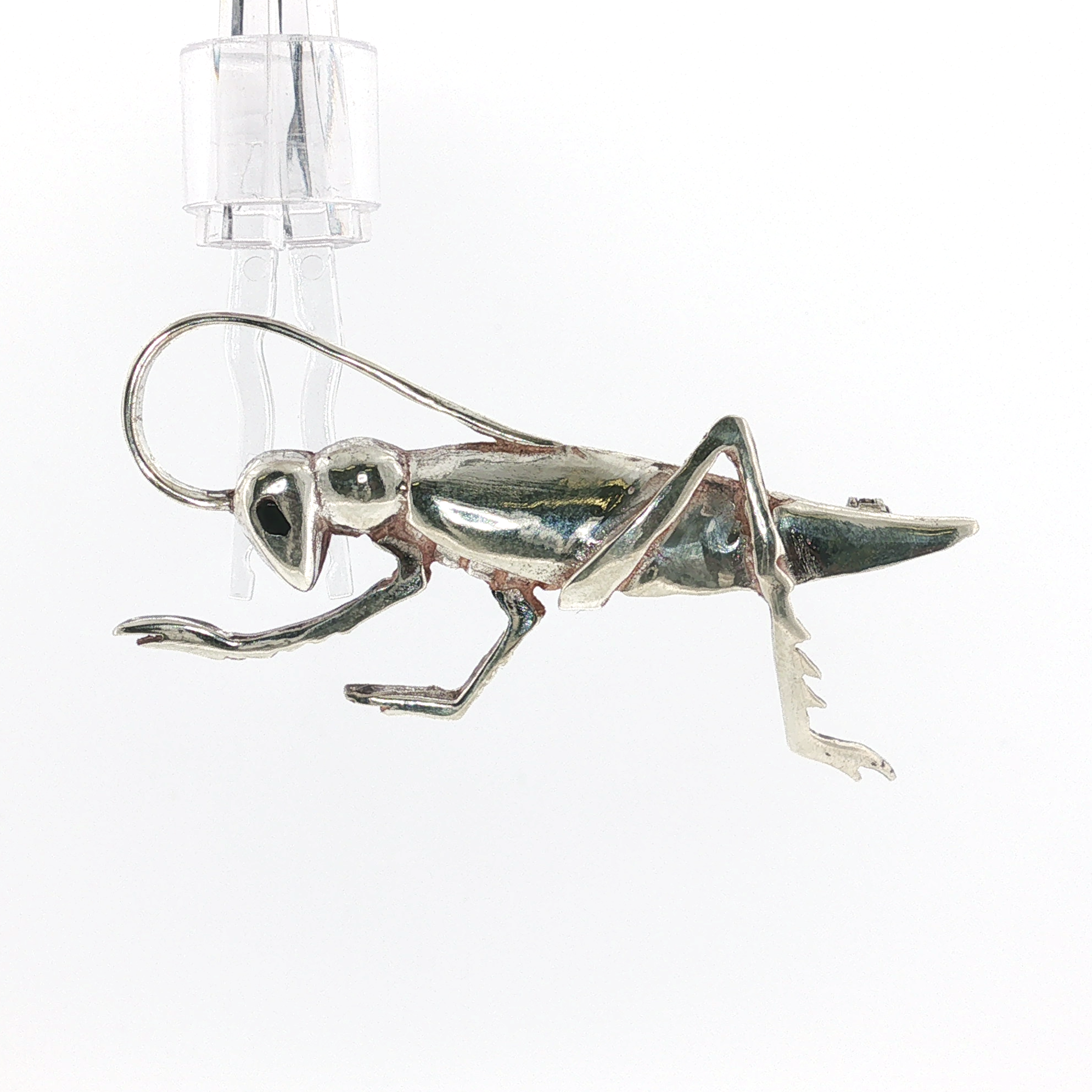 Springer's Brooches Estate Sterling Silver Grasshopper Pin