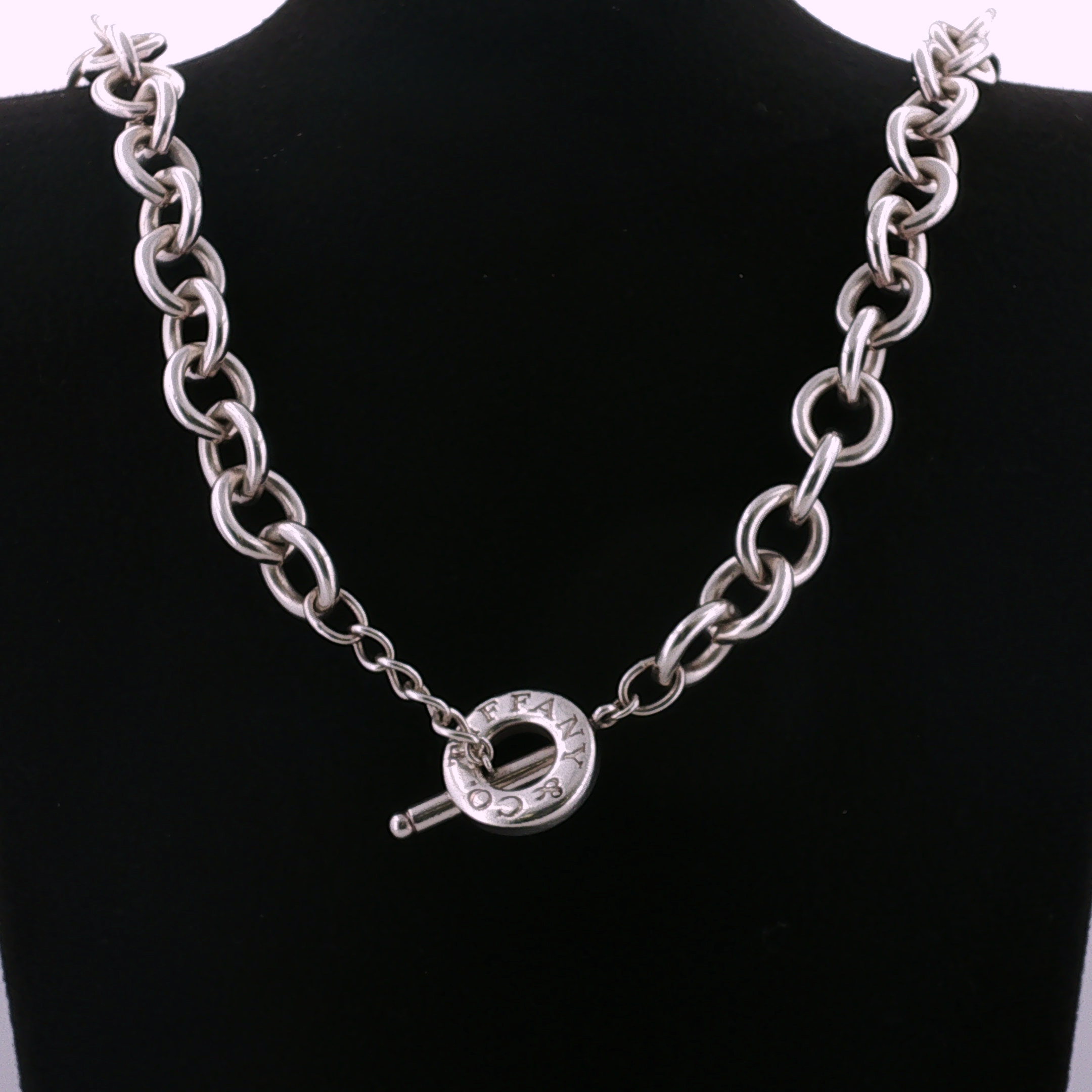 Springer's Chains Estate Tiffany & Co. Sterling Silver Toggle Chain Necklace