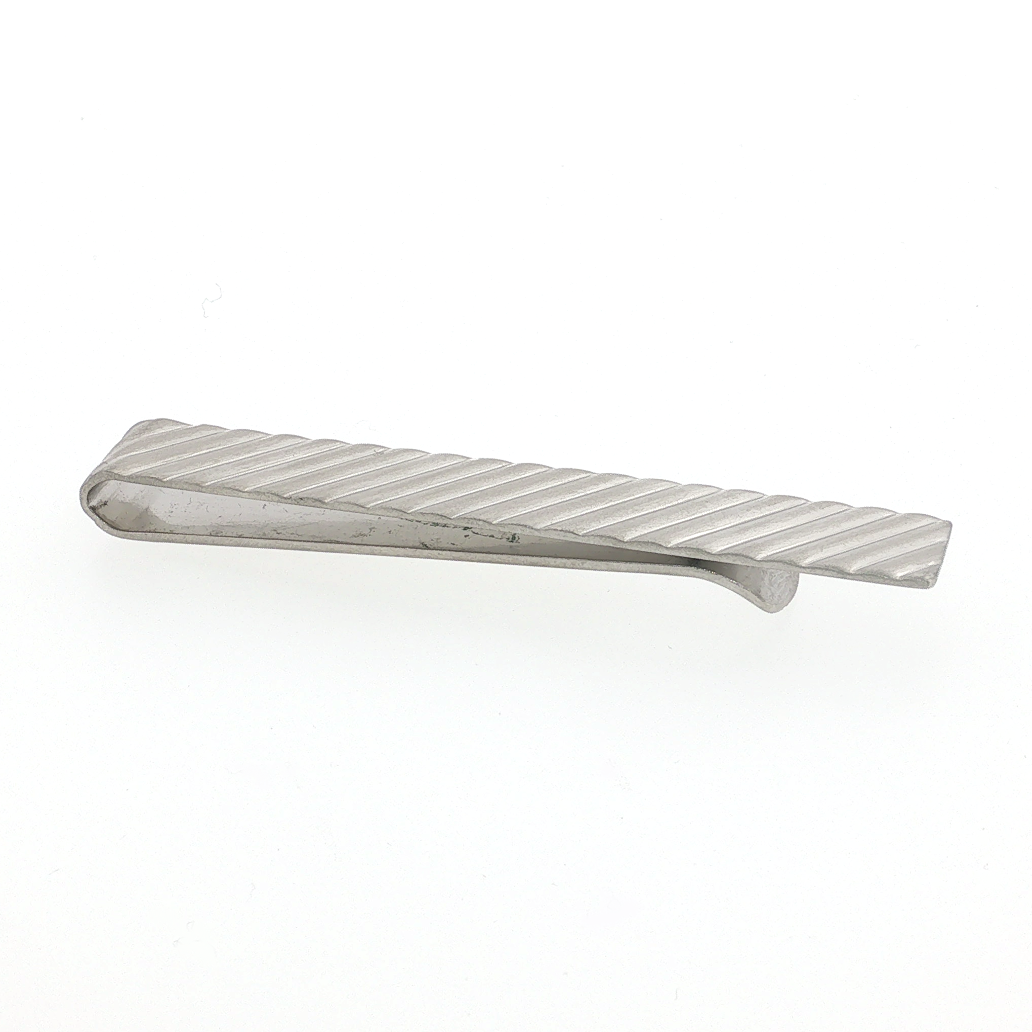 Estate Tiffany & Co. Platinum Ridged Tie Clip