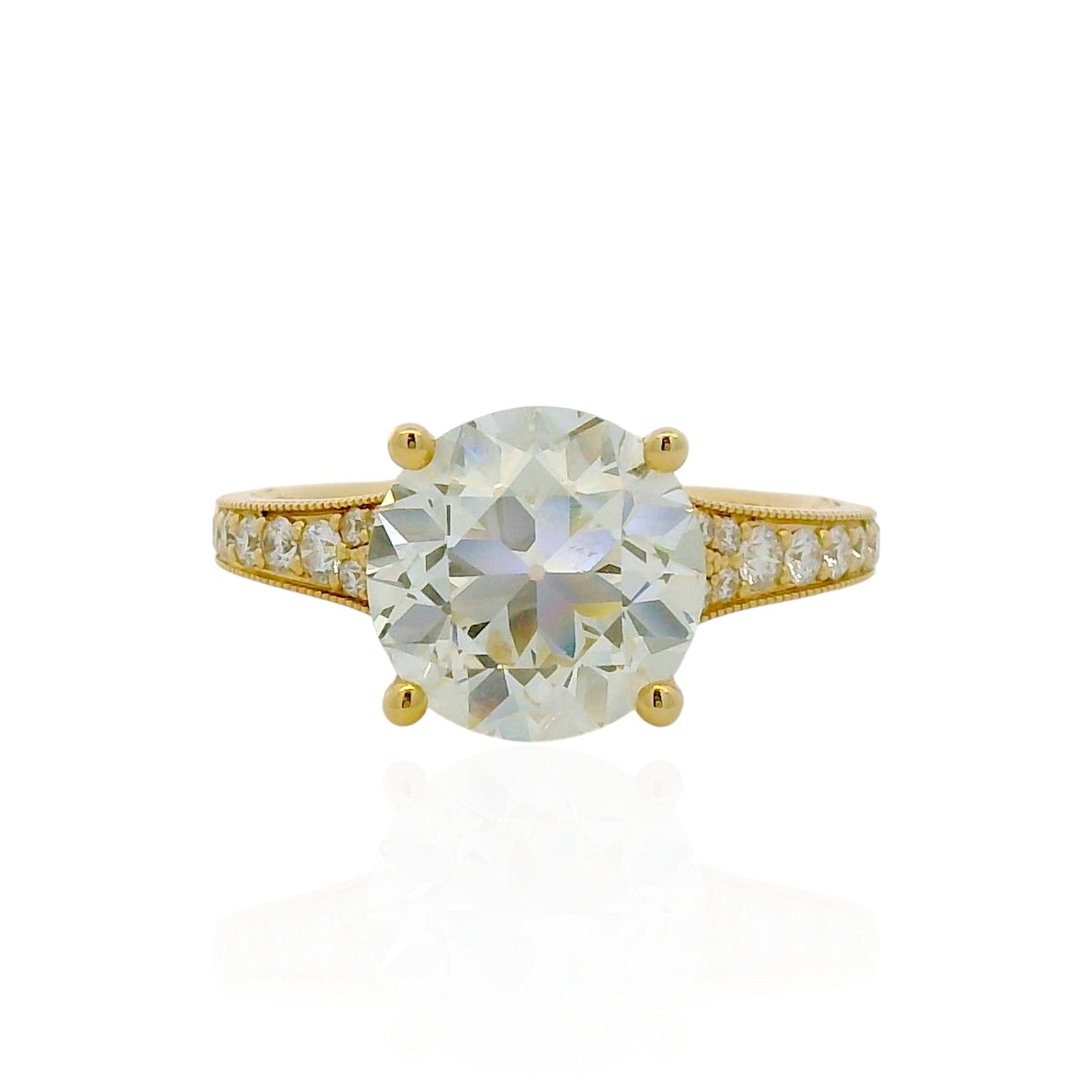 Springer's Forever Engagement Ring Springer's Forever Select Vlora Grace 18K Yellow Gold Diamond Split Shank Engagement RIng - 3.37ct