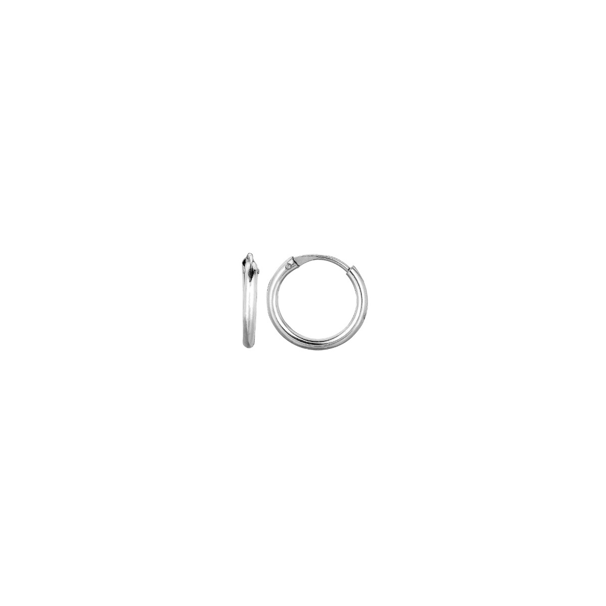 Springer's Forever Earrings Springer's Forever 14K White Gold 10x1mm Endless Hoop Earrings