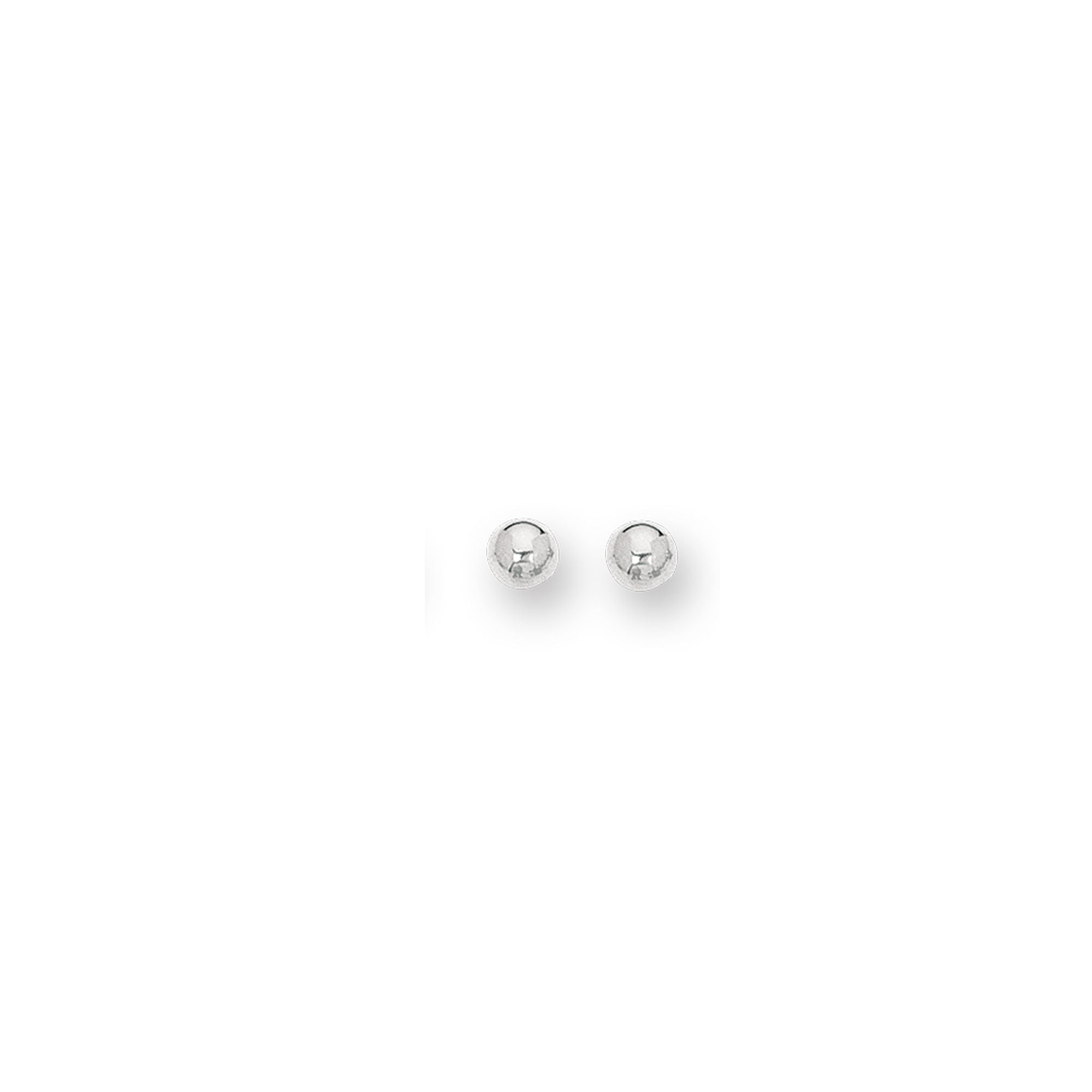 Springer's Forever Earrings Springer's Forever 14K White Gold 6mm Polished Ball Stud Earrings