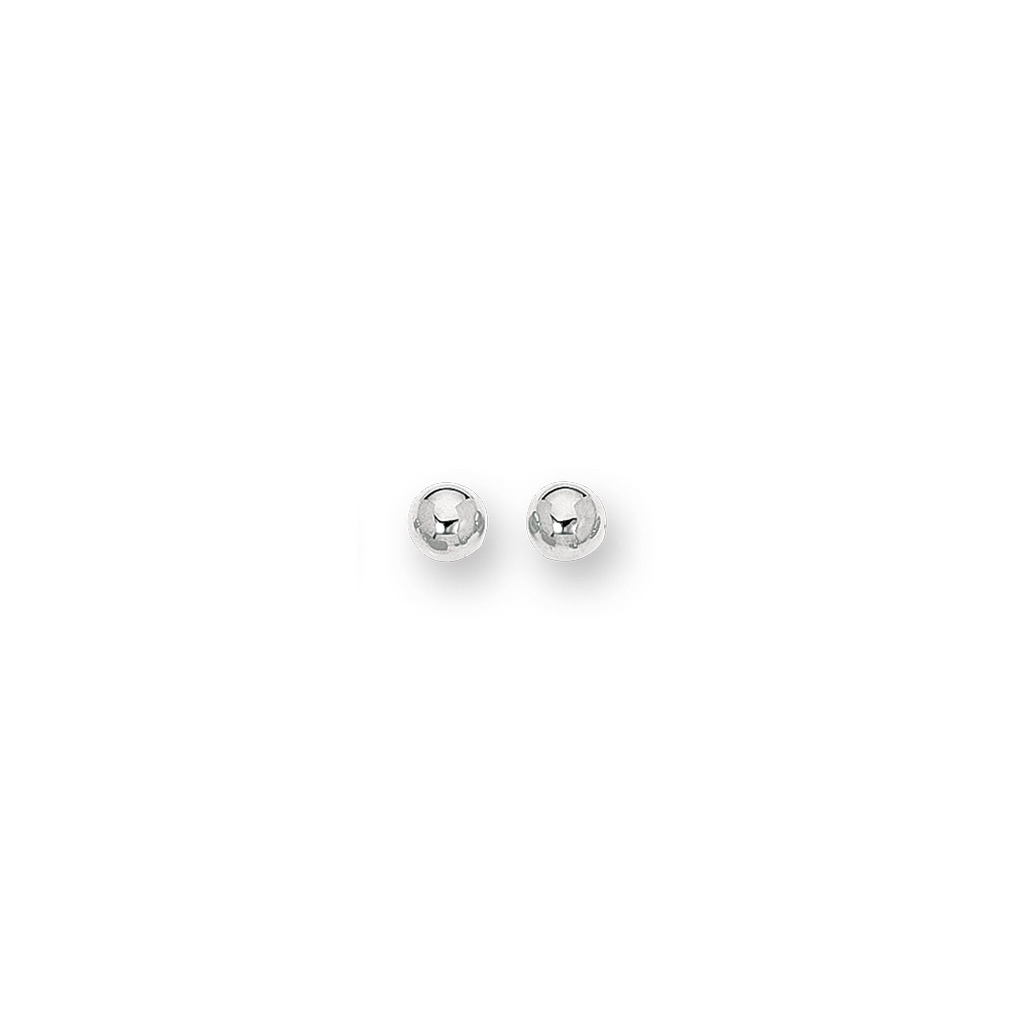 Springer's Forever Earrings Springer's Forever 14K White Gold 8mm Polished Ball Stud Earrings
