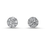 Springer's Forever Earrings Springer's Forever 14K White Gold Diamond Cluster Stud Earrings - 1 3/8ctw