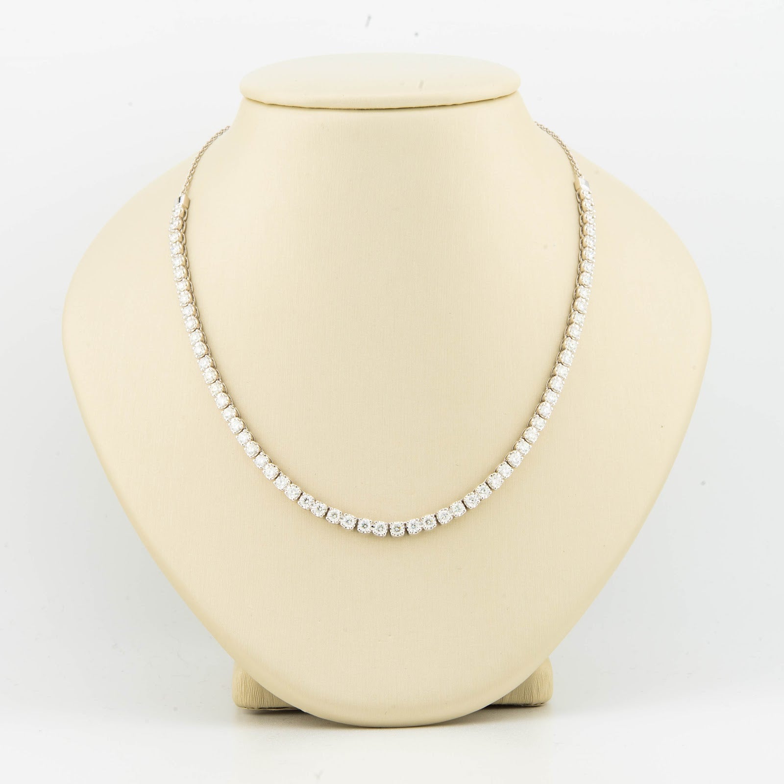 Springer's Forever Necklace Springer's Forever 14K White Gold Diamond Tennis Necklace, 16.5" - 4.86ctw