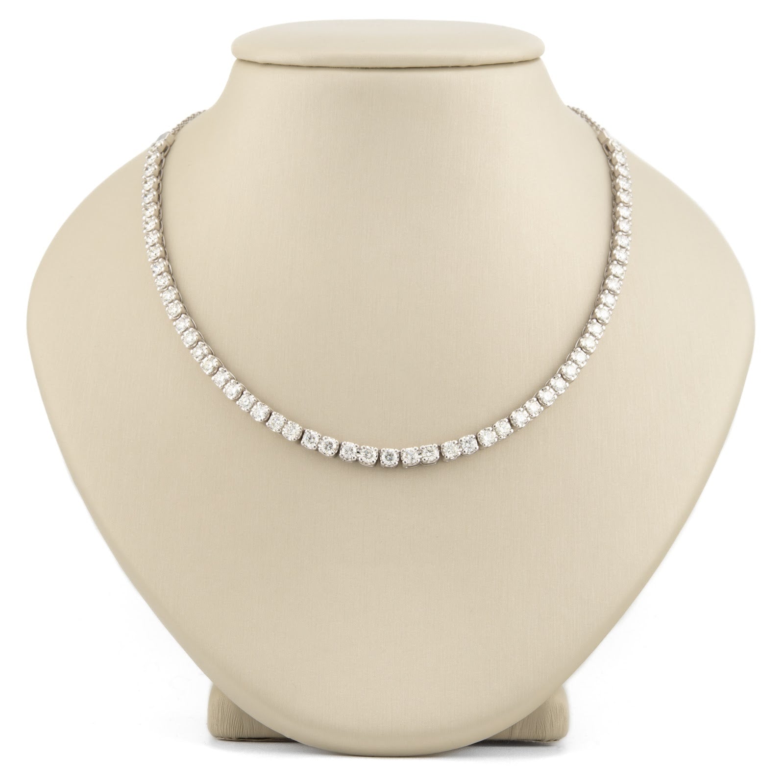 Springer's Forever Necklace Springer's Forever 14K White Gold Diamond Tennis Necklace, 16.5" - 6.78ctw
