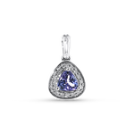 Springer's Forever Charms and Pendants Springer's Forever 14K White Gold Trillion-Cut Tanzanite Diamond Pendant - 0.45ct