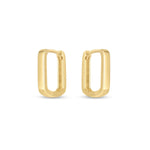 Springer's Forever Earrings Springer's Forever 14K Yellow Gold 12x10mm Paperclip Huggie Hoop Earrings