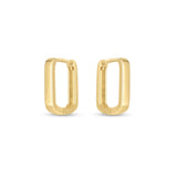 Springer's Forever Earrings Springer's Forever 14K Yellow Gold 12x10mm Paperclip Huggie Hoop Earrings