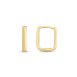 Springer's Forever Earrings Springer's Forever 14K Yellow Gold 12x10mm Paperclip Huggie Hoop Earrings