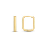Springer's Forever Earrings Springer's Forever 14K Yellow Gold 12x10mm Paperclip Huggie Hoop Earrings