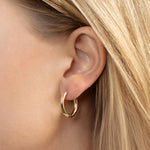 Springer's Forever Earrings Springer's Forever 14K Yellow Gold 22x3mm Hinged Tube Hoop Earrings