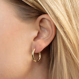 Springer's Forever Earrings Springer's Forever 14K Yellow Gold 22x3mm Hinged Tube Hoop Earrings