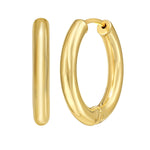 Springer's Forever Earrings Springer's Forever 14K Yellow Gold 22x3mm Hinged Tube Hoop Earrings
