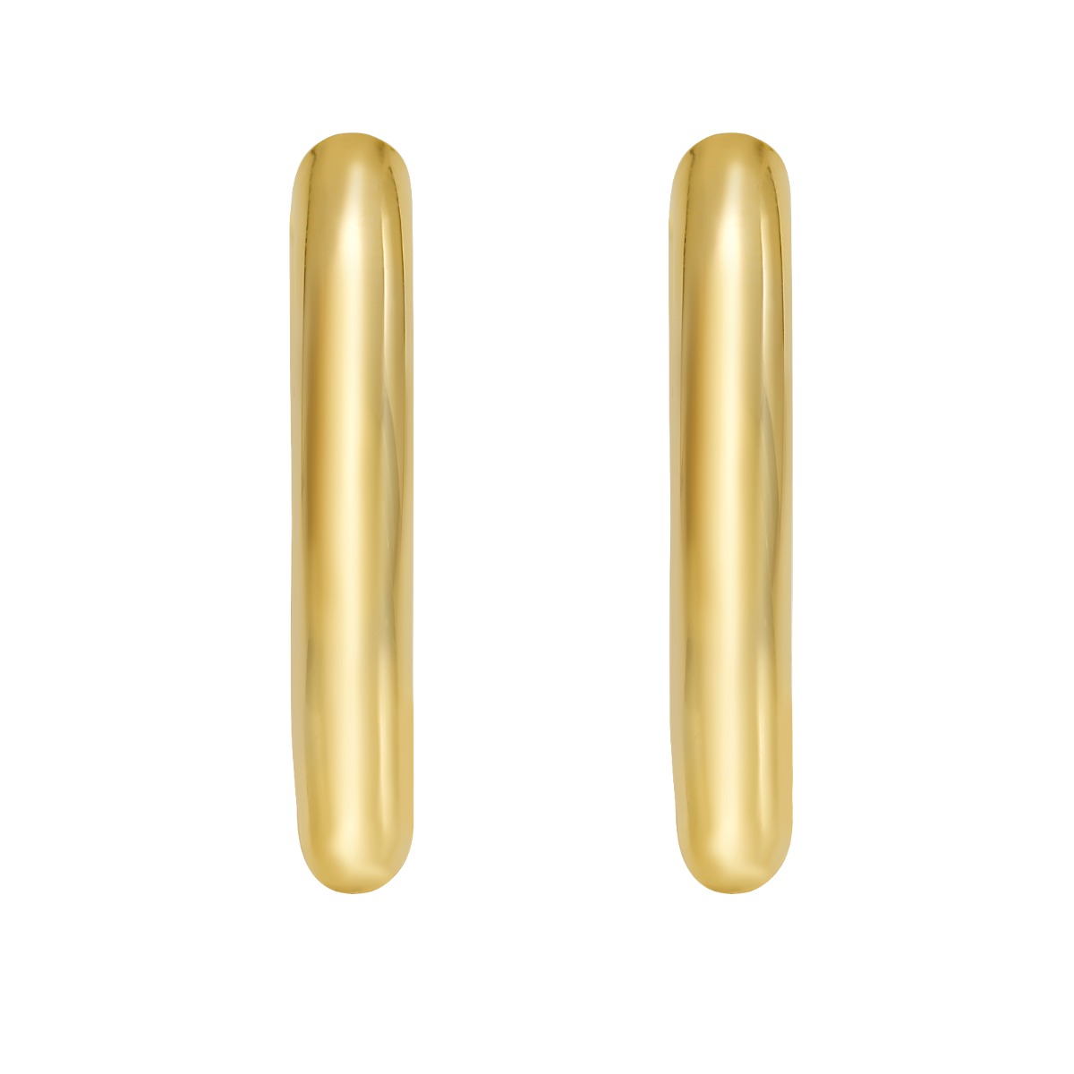 Springer's Forever Earrings Springer's Forever 14K Yellow Gold 22x3mm Hinged Tube Hoop Earrings
