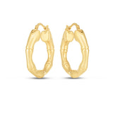 Springer's Forever Earrings Springer's Forever 14K Yellow Gold 25mm Hinged Bamboo Hoop Earrings