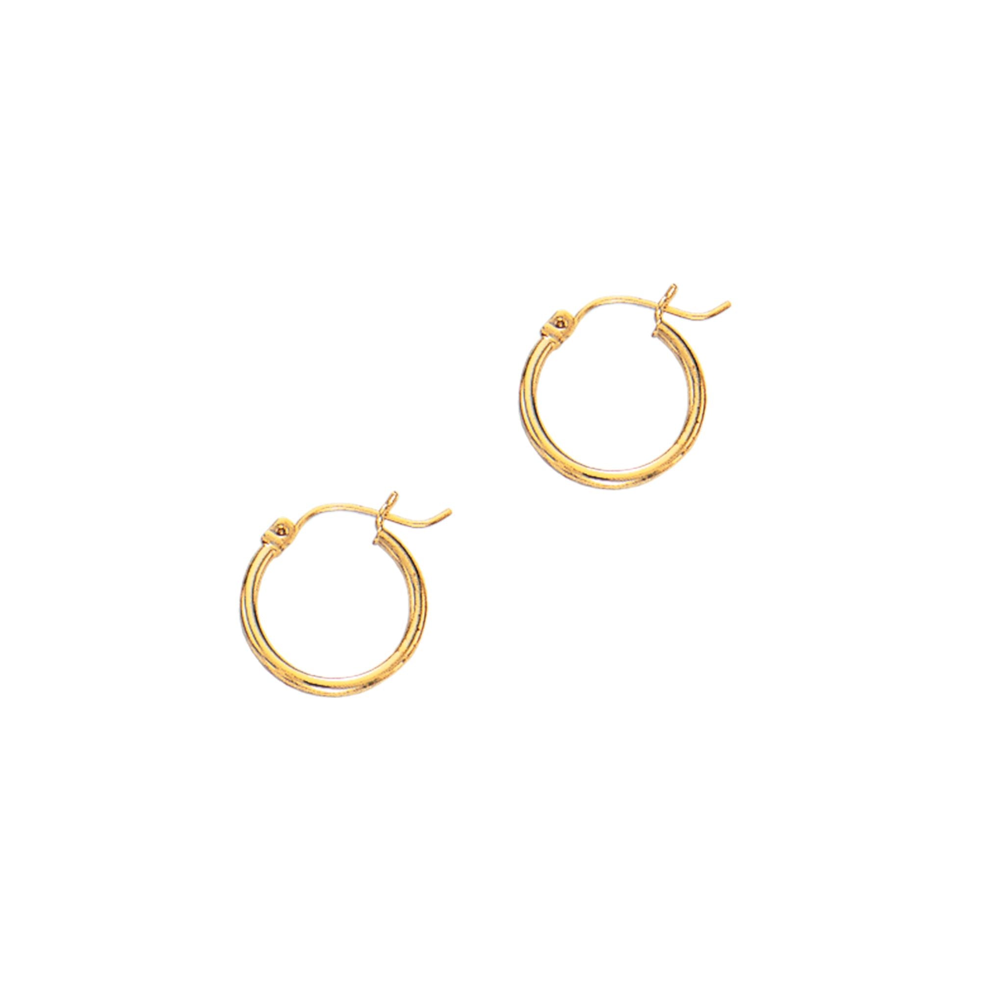 Springer's Forever Earrings Springer's Forever 14K Yellow Gold 2x20mm Tube Hoop Earrings