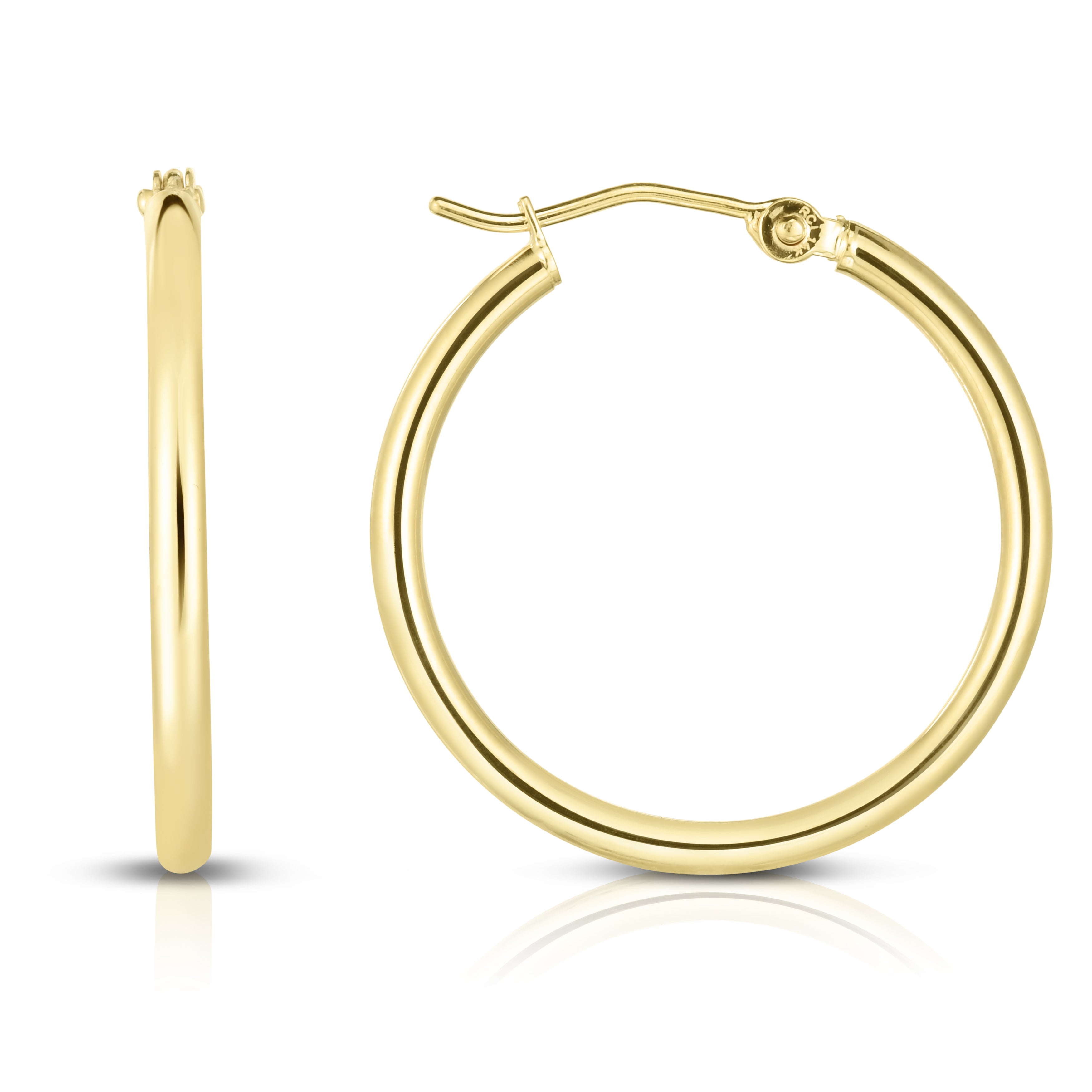 Springer's Forever Earrings Springer's Forever 14K Yellow Gold 2x25mm Tube Hoop Earrings