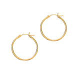 Springer's Forever Earrings Springer's Forever 14K Yellow Gold 2x25mm Tube Hoop Earrings