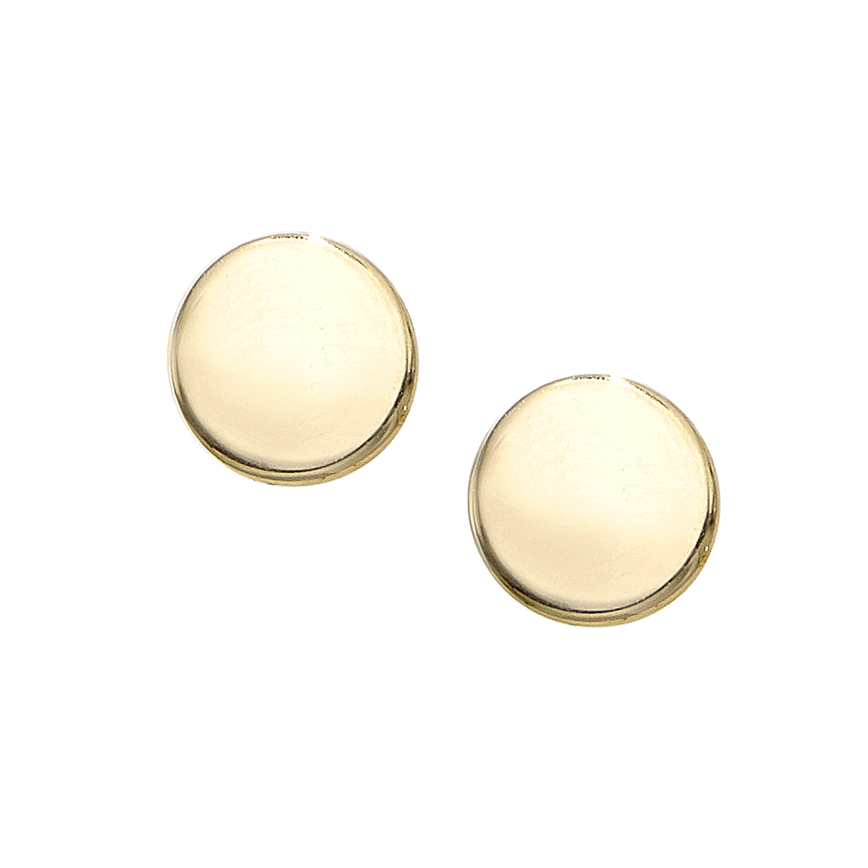 Springer's Forever Earrings Springer's Forever 14K Yellow Gold 5.5mm Polished Disc Stud Earrings