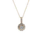 Springer's Forever Necklace Springer's Forever 14K Yellow Gold Diamond Halo Necklace - 1.20ctw, 17"