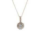 Springer's Forever Necklace Springer's Forever 14K Yellow Gold Diamond Halo Necklace - 1.20ctw, 17"