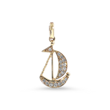 Springer's Forever Charms and Pendants Springer's Forever 14K Yellow Gold Diamond Sailboat Pendant - 0.10ctw