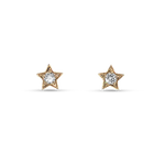 Springer's Forever Earrings Springer's Forever 14K Yellow Gold Diamond Star Stud Earrings - 0.10ctw