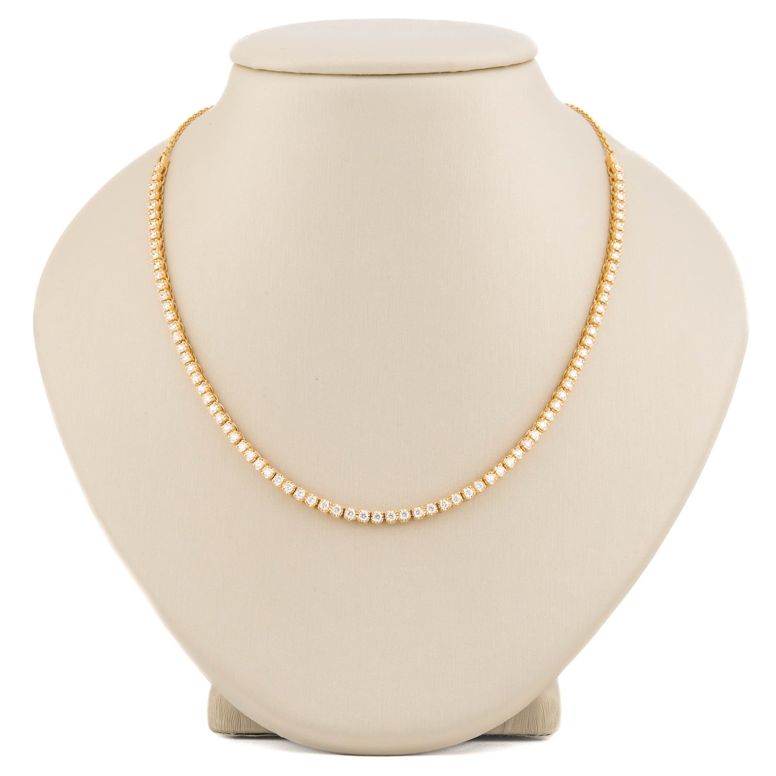 Springer's Forever Necklace Springer's Forever 14K Yellow Gold Diamond Tennis Necklace, 16.5" - 2.45ctw