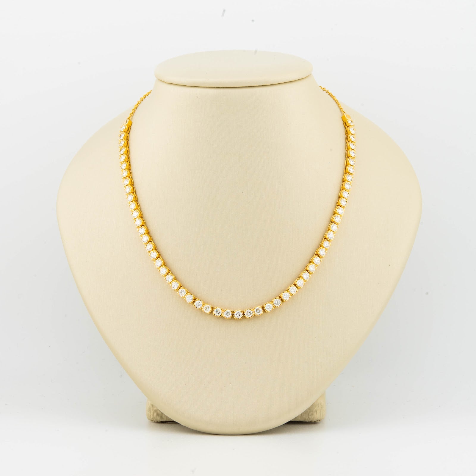 Springer's Forever Necklace Springer's Forever 14K Yellow Gold Diamond Tennis Necklace, 16.5" - 6.36ctw