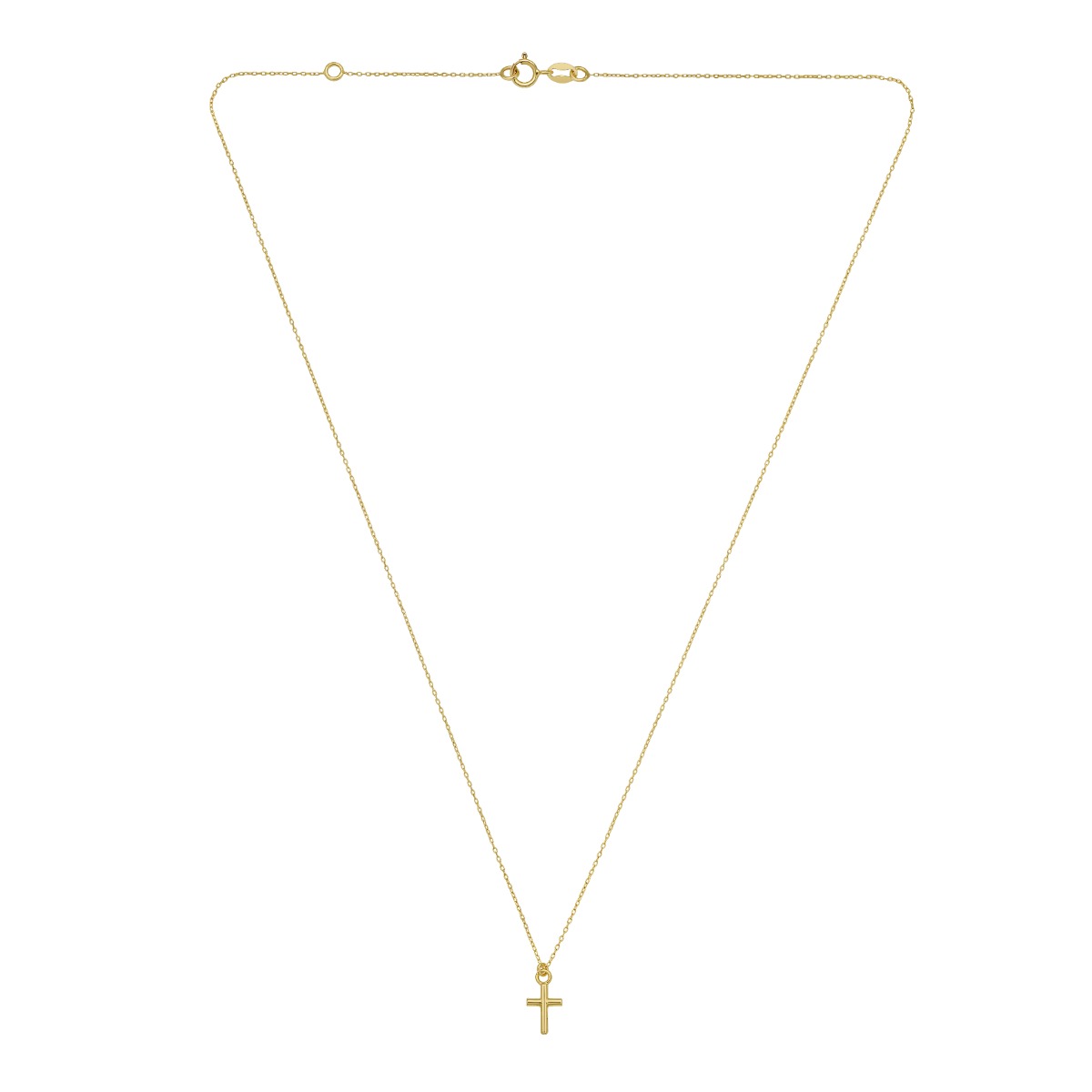 Springer's Forever Necklace Springer's Forever 14K Yellow Gold Mini Cross Necklace