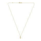 Springer's Forever Necklace Springer's Forever 14K Yellow Gold Mini Cross Necklace