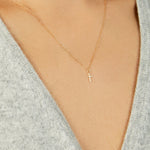Springer's Forever Necklace Springer's Forever 14K Yellow Gold Mini Cross Necklace