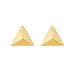 Springer's Forever Earrings Springer's Forever 14K Yellow Gold Pyramid Triangle Stud Earrings