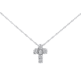 Springer's Forever Necklace Springer's Forever 18K White Gold Diamond Cross Necklace - 0.37ctw, 18"