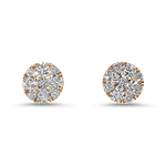 Springer's Forever Earrings Springer's Forever 18K Yellow Gold Diamond Cluster Stud Earrings - 1 3/8ctw