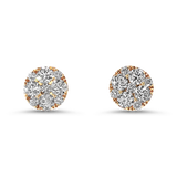 Springer's Forever Earrings Springer's Forever 18K Yellow Gold Diamond Cluster Stud Earrings - 1 3/8ctw
