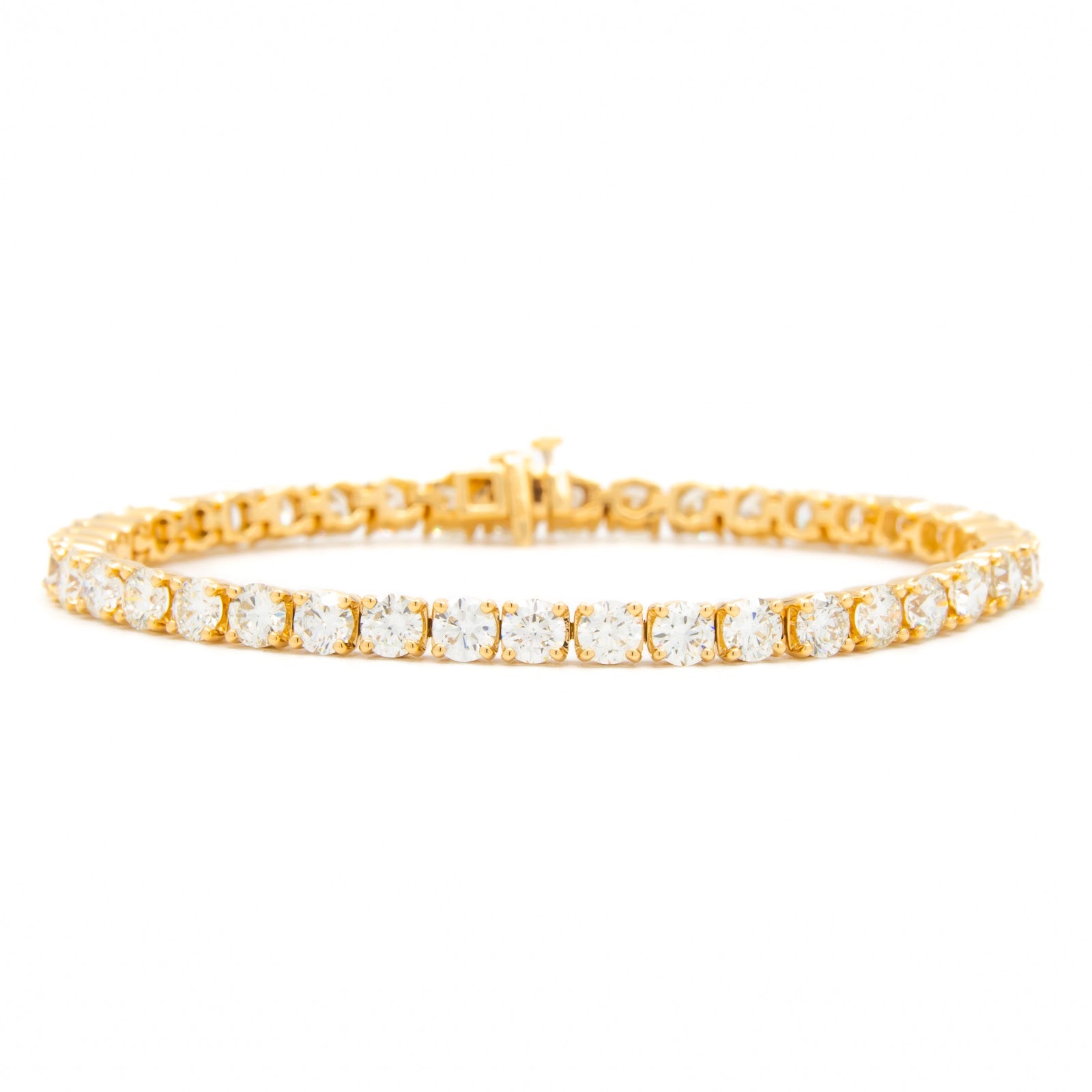Springer's Forever Bracelet Springer's Forever 18K Yellow Gold Diamond Tennis Bracelet - 9.28ctw