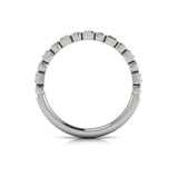 Springer's Forever Wedding Band Springer's Forever by Vlora 14K White Gold Geometrical Stacking Diamond Band