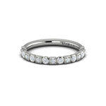 Springer's Forever Wedding Band Springer's Forever by Vlora 14K White Gold Geometrical Stacking Diamond Band
