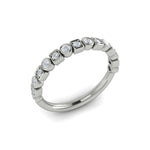 Springer's Forever Wedding Band Springer's Forever by Vlora 14K White Gold Geometrical Stacking Diamond Band