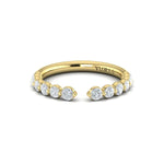 Springer's Forever Wedding Band Springer's Forever by Vlora 14K Yellow Gold Open Shank Diamond Wedding Band - .65ctw