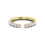 Springer's Forever Wedding Band Springer's Forever by Vlora 14K Yellow Gold Open Shank Diamond Wedding Band - .65ctw