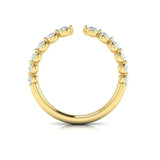 Springer's Forever Wedding Band Springer's Forever by Vlora 14K Yellow Gold Open Shank Diamond Wedding Band - .65ctw