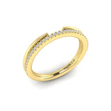 Springer's Forever Wedding Band Springer's Forever by Vlora 14K Yellow Gold Wrap Double Row Diamond Wedding Band - .13ctw