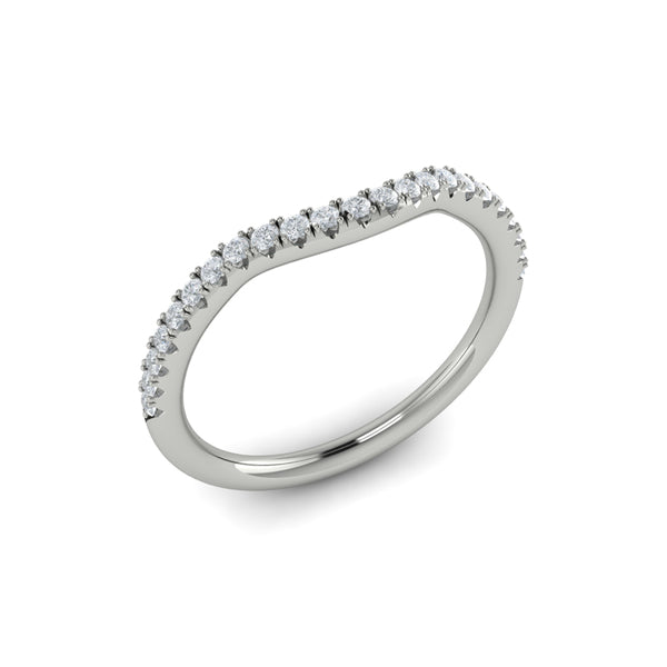 Springer's Forever Wedding Band Springer's Forever by Vlora 18K White Gold Diamond Contour Wedding Band - .21ctw