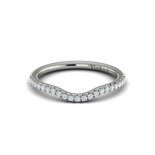 Springer's Forever Wedding Band Springer's Forever by Vlora 18K White Gold Diamond Contour Wedding Band - .21ctw
