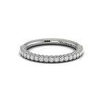 Springer's Forever Wedding Band Springer's Forever by Vlora 18K White Gold Vintage-Inspired Stackable Diamond Band