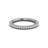 Springer's Forever Wedding Band Springer's Forever by Vlora 18K White Gold Vintage-Inspired Stackable Diamond Band